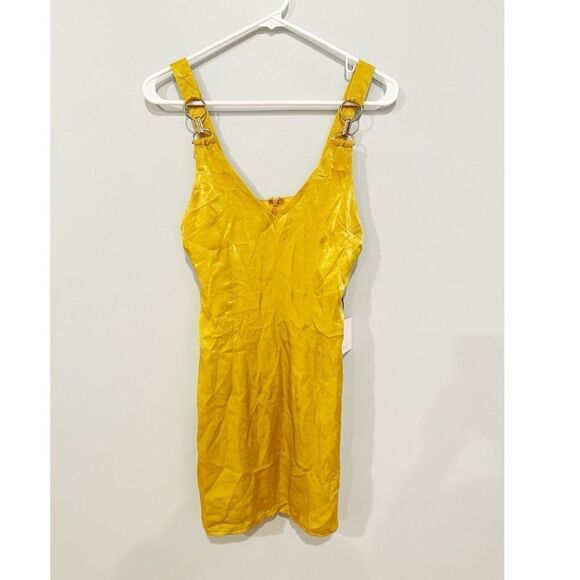 NWT superdown jasmine buckle dress marigold yellow - Picture 5 of 6
